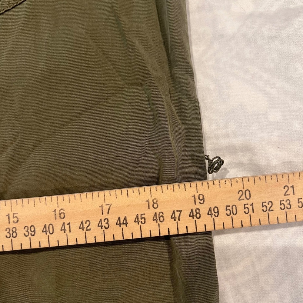 Banana Republic Womens size 10 Olive Green Shirt Dress Utility Style Street Boho - Picture 7 of 8